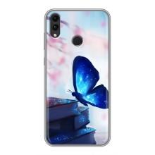 Силиконовый бампер с картинкой животных для Huawei Honor 8C – Бабочка синяя