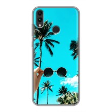 Силиконовый чехол с КАРТИНКАМИ лето для Huawei Honor 8C (AlphaPrint) (Взгляд лето)