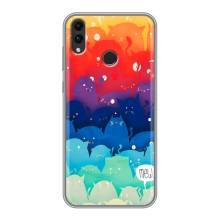 Силиконовый чехол с котиком для Huawei Honor 8C – Mew