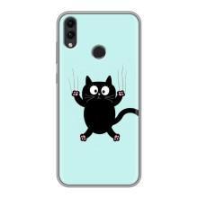 Силиконовый чехол с котиком для Huawei Honor 8C – Падающий кот