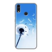 Силиконовый Чехол с одуванчиками на Huawei Honor 8C – Одуванчик на голубом