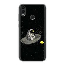 Силиконовый Чехол с принтом "Космонавты" на Huawei Honor 8C – Космонавт на рыбалке