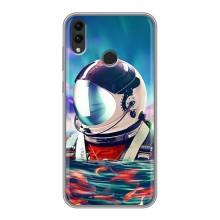 Силиконовый Чехол с принтом "Космонавты" на Huawei Honor 8C – Космонавт в воде