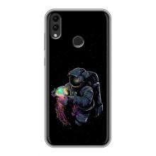 Силиконовый Чехол с принтом "Космонавты" на Huawei Honor 8C – В руках земля