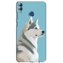 Чехол с Хаски для Huawei Honor 8X Max - (AlphaPrint) (Хаски арт)