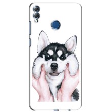 Чехол с Хаски для Huawei Honor 8X Max - (AlphaPrint) (Хаски улыбака)