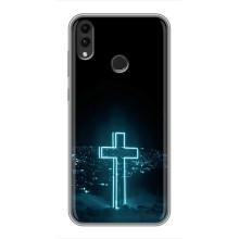 Чехол для Huawei Honor 8X Max (AlphaPrint) - (Христианские) (Крест и город)