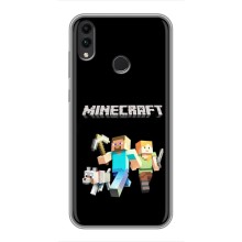Чохол Майнкрафт на Huawei Honor 8X Max (AlphaPrint) Minecraft (герої Minecraft)