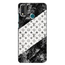 Чохол Стиль Louis Vuitton на Honor 9X Lite (2020) – LV на білому