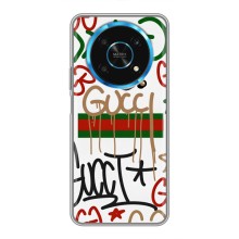 Брендновые Чехлы для Huawei Honor Magic 5 Lite 5G - (PREMIUMPrint) (Стиль GUUCI)