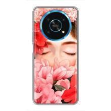 Чехлы (ART) Цветы на Huawei Honor Magic 5 Lite 5G (VPrint) (Глаза в цветах)