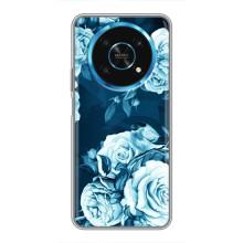 Чехлы (ART) Цветы на Huawei Honor Magic 5 Lite 5G (VPrint) (Голубые Бутоны)