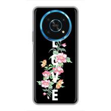 Чехлы для любимой на Хуавей Хонор Мэджик 5 Лайт 5G (VPrint) (Цветы LOVE)