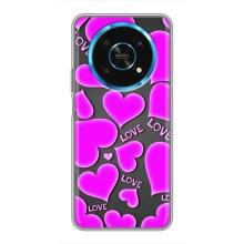 Чехлы для любимой на Хуавей Хонор Мэджик 5 Лайт 5G (VPrint) (Pink hearts)