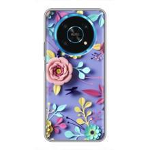 Чехлы с Цветами для Huawei Honor Magic 5 Lite 5G (VPrint) (Цветочный дизайн)