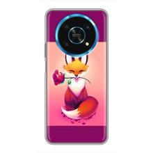 Чехлы с картинкой Лисички для Huawei Honor Magic 5 Lite 5G (VPrint) (Лисичка с розочкой)