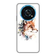Чехлы с картинкой Лисички для Huawei Honor Magic 5 Lite 5G (VPrint) (Лисичка в цветочках)