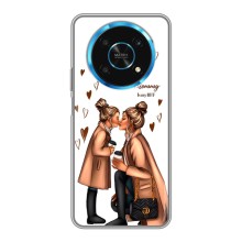 Чехол с печатью для Huawei Honor Magic 5 Lite 5G - (Мама с ребенком) (AlphaPrint) (Дочка и мама)