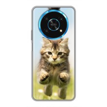 Чехлы с Котиками для Huawei Honor Magic 5 Lite 5G (VPrint) (Прыжок кота)