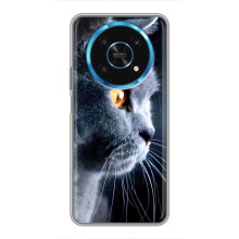 Чехлы с Котиками для Huawei Honor Magic 5 Lite 5G (VPrint) (Серый Кот)