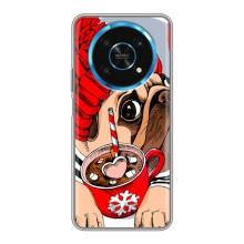 Чехлы с собаками для Huawei Honor Magic 5 Lite 5G (VPrint) (Собачка в шапке)