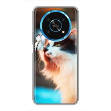 Чехол на Хуавей Хонор Мэджик 5 Лайт 5G с Котами (VPrint) (Котик с бабочкой)