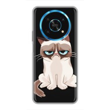 Чехол с принтом для Huawei Honor Magic 5 Lite 5G (AlphaPrint) Модные коты – Грустный кот