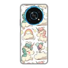 Чехол для Хуавей Хонор Мэджик 5 Лайт 5G - (Единорожки - Новинки) (AlphaPrint) (Единорожки)