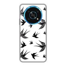 Чехол с птицами на Huawei Honor Magic 5 Lite 5G (VPrint) (Ласточки)