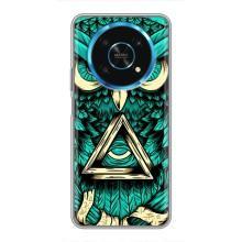 Чехол с птицами на Huawei Honor Magic 5 Lite 5G (VPrint) (Сова с глазом)