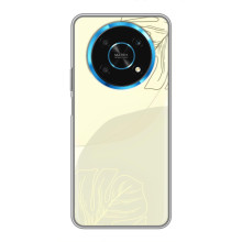 Чехол цветочный дизайн для Huawei Honor Magic 5 Lite 5G – Зелёный фон