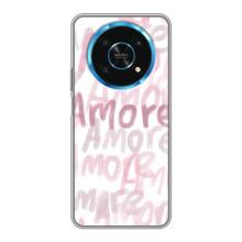 Чехол с розовым рисунком для Huawei Honor Magic 5 Lite 5G (Любовь)