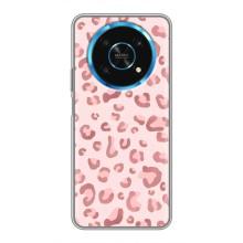 Чехол с розовым рисунком для Huawei Honor Magic 5 Lite 5G (Розовый леопард)