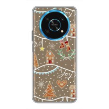 Новогодние, Праздничные Чехлы для Huawei Honor Magic 5 Lite 5G - 2024 год (Новогодние пряники)