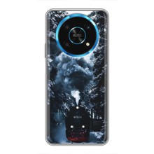 Новогодние, Праздничные Чехлы для Huawei Honor Magic 5 Lite 5G - 2024 год (Зимний поезд)