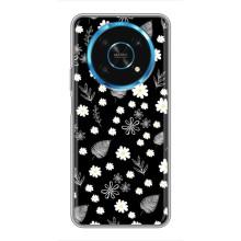 Чехлы с тематикой "ЦВЕТЫ" на Huawei Honor Magic 5 Lite 5G (цветение на чорном)