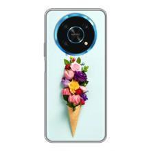 Чехлы с тематикой "ЦВЕТЫ" на Huawei Honor Magic 5 Lite 5G (Цветок-мороженное)