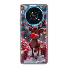 Яркий чехол для Huawei Honor Magic 5 Lite 5G с Зимними Оленятами – Олень среди подарков