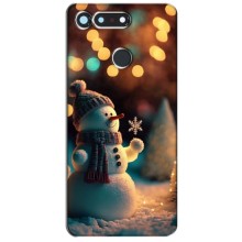 Чехлы на Новый Год Huawei Honor View 20 / V20 – Снеговик праздничный