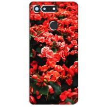 Чехлы с Цветами для Huawei Honor View 20 / V20 (VPrint) (Цветы красные)