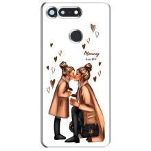 Чехол с печатью для Huawei Honor View 20 / V20 - (Мама с ребенком) (AlphaPrint) (Дочка и мама)