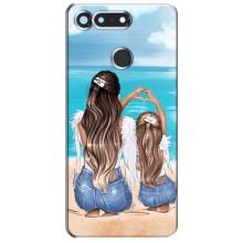 Чехол с печатью для Huawei Honor View 20 / V20 - (Мама с ребенком) (AlphaPrint) (Мама с доченькой)