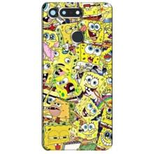Чехол Губка Боб для Хуавей Хонор Вью 20 / В20 – Эмоции Спанч Боба