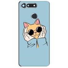 Чехол на Хуавей Хонор Вью 20 / В20 с Котами (VPrint) (Котик в очках)