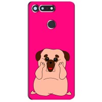 Чехол (ТПУ) Милые собачки для Huawei Honor View 20 / V20 – Веселый Мопсик