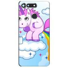 Чехол Unicorn на Huawei Honor View 20 / V20 (Радуга единорожка)