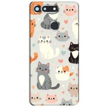 Чехол с рисунком кот на Huawei Honor View 20 / V20 – Коллаж котов