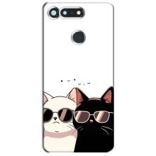 Чехол с рисунком кот на Huawei Honor View 20 / V20 – Коты в очках