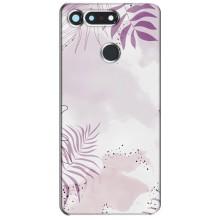 Чехол с цветочным принтом на Хуавей Хонор Вью 20 / В20 – Фиолетовые листья