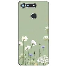 Чехол с цветочным принтом на Хуавей Хонор Вью 20 / В20 – Цветы на зеленом